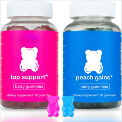 TOP Support and Peach Gains Gummies  Women's Support Supplement Multivitamins