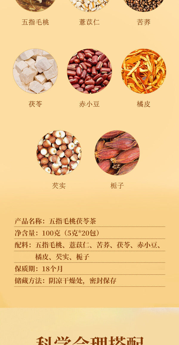 HelloYoung 100g Radix Fici Hirtae Indian Buead 五指毛桃土茯苓代用茶