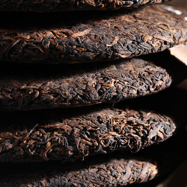 HelloYoung Ripe Puerh Tea Yunnan Menghai Lao Banzhang Pu'er Tea 357g Pu'er Tea Cake