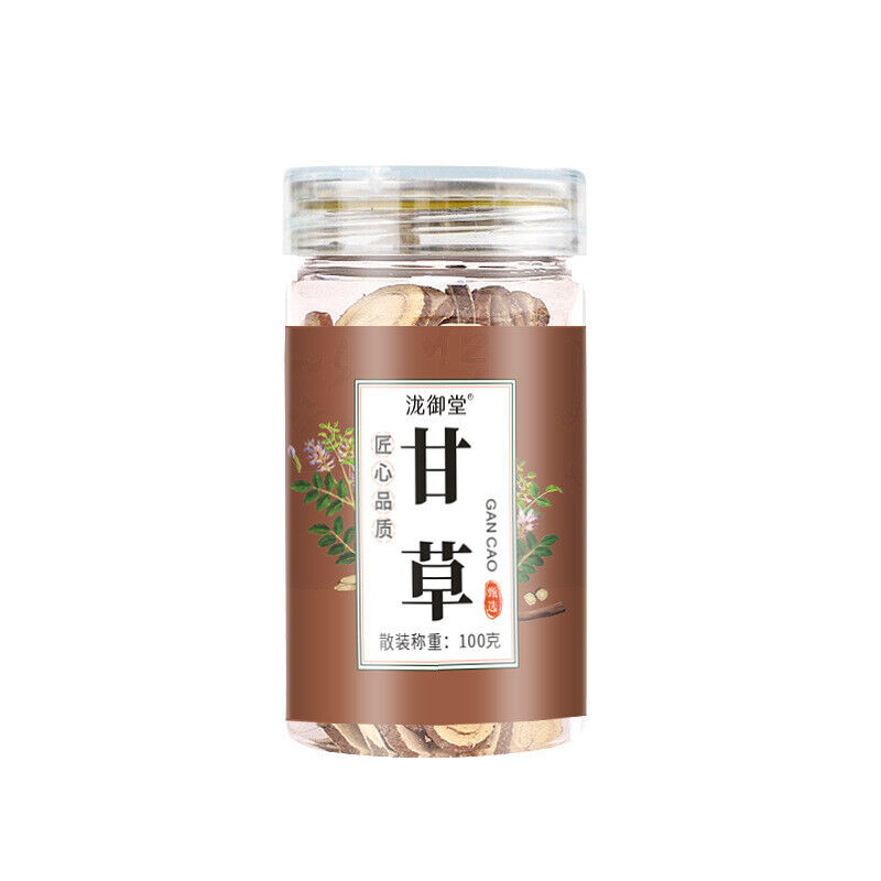 100g Canned Licorice Root Slices Natural Herbal Supplement in Jar