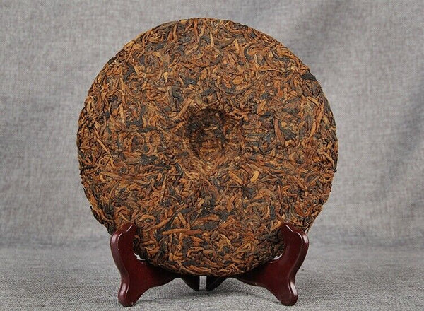 Healthy Qizi Ripe Puerh Tea Cake Golden Single Buds Fermented Tea 357g/12.59oz