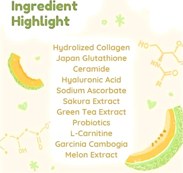 Natural 180g Collagen Hami Melon Powder Beauty Milk Fruit and Vegetable Powder