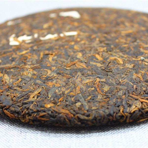 HelloYoung High Quality 357g Yunnan Pu'er Tea Golden Bud Cake Tea Ripe Pu'er Tea