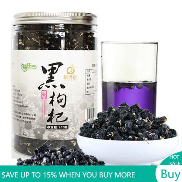 250g New Wild Chinese 60g Black Goji Berries Lycium Wolfberry Grade A 8.8oz