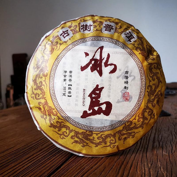 2008 Menghai Ancient Tree Handmade Shu Puerh Tea,Bingdao Ripe Puerh Tea 357g