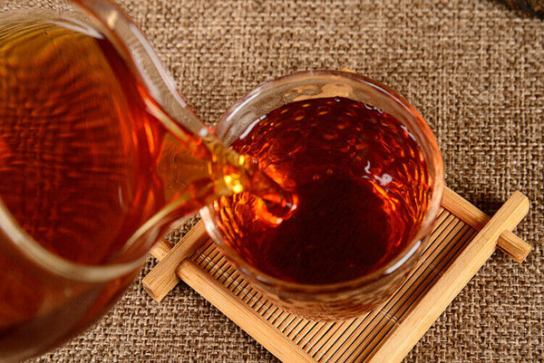 HelloYoung 357g Yunnan Pu'er Ripe Tea Jingmai Mountain Seven Cakes Ripe Tea Pu'er Tea