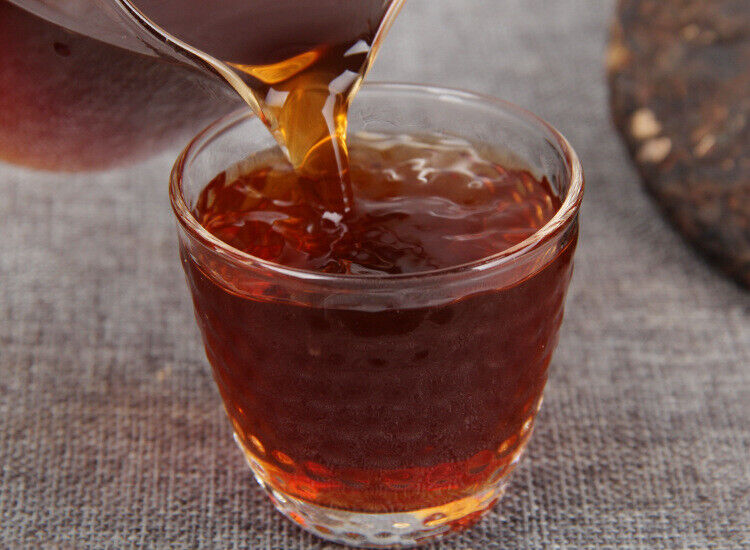 HelloYoung 357g Yunnan Pu'er Ripe Tea Cake 糯香普洱茶熟茶勐海七子饼糯米香普洱茶饼 357g