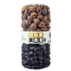 HelloYoung Cili Cili Dried Soaked Fruit Dried Black Mulberry Black Medlar Rose Flower Tea