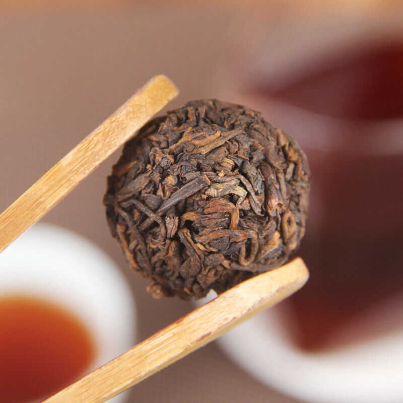 HelloYoung Small Grain Tea Ancient Tree Longzhu Tuocha Bulk Bingdao Cooked Pu'er Tea 500g