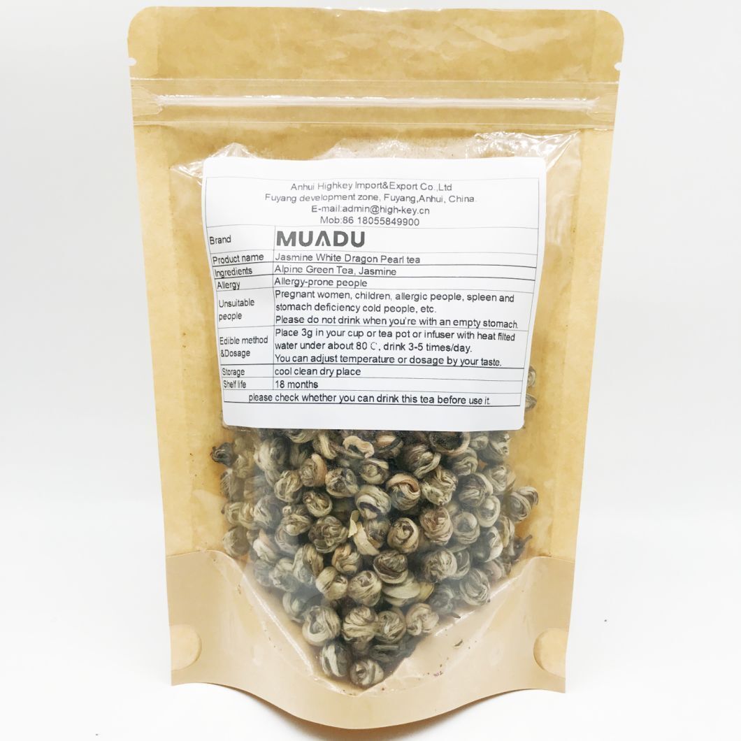 Chinese Tea Balls Tea Jasmine Flower Pearls Jasmine White Dragon Pearl 250g