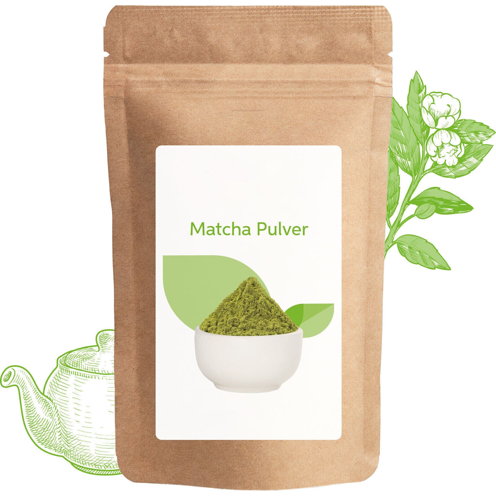 Bio Matcha Pulver 250g – Premium Grüner Tee, 100% Ohne Zusätze Secondary image