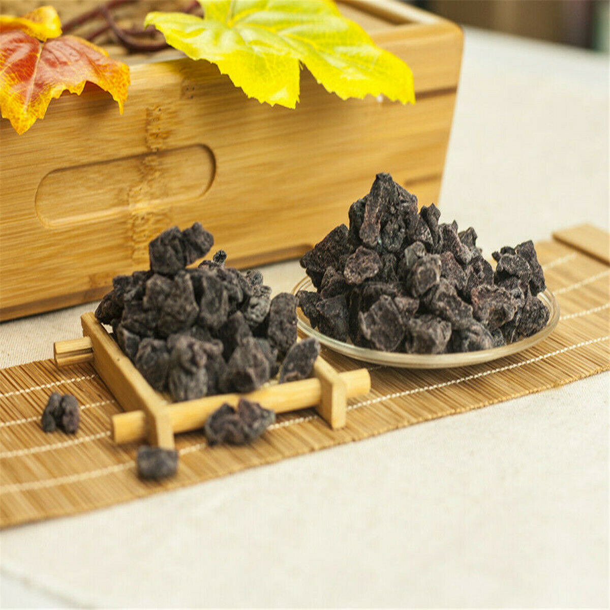 HelloYoung Flower Tea Natural Eatable Dry Dark Smoked Plum Ebony Fruit Nut New Scented Tea