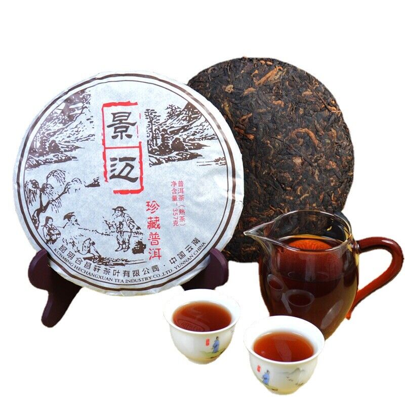 Puerh Jingmai Mountain Seven Son Cake Tight Tea Black Tea Puerh Ripe Tea 357g Main image