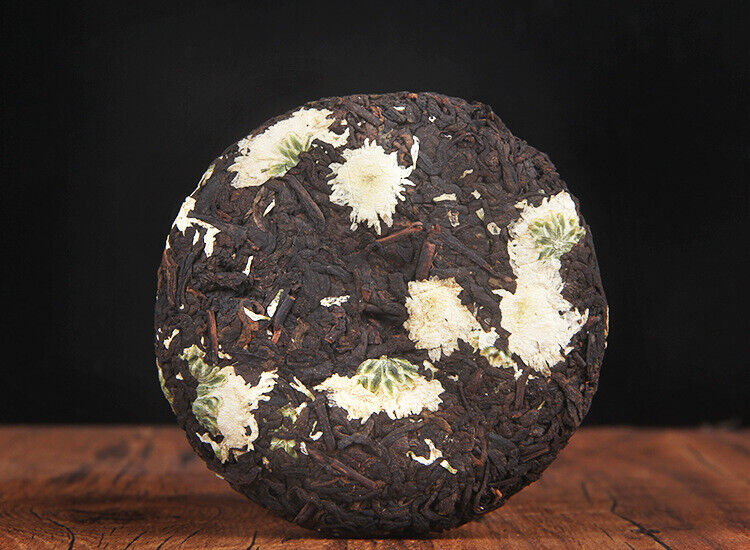 HelloYoung 100g Pu'er Chrysanthemum Tea Tea Cake Fragrant Chrysanthemum Ripe Tea