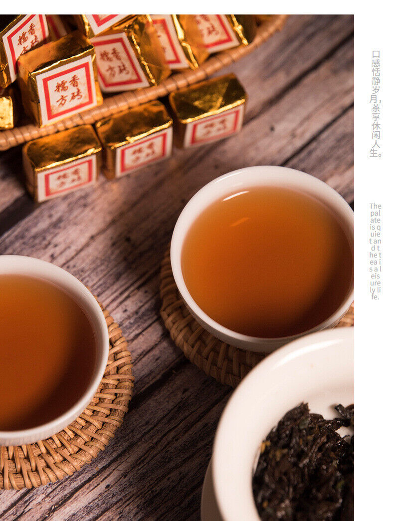 HelloYoung 500g Yunnan Puer ripe tea mini small tuo tea leaves glutinous aroma square brick