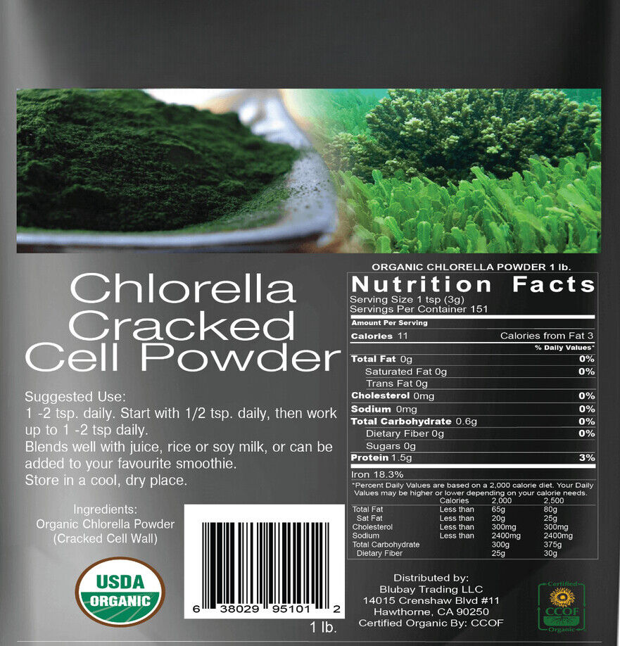 Chlorella Cracked Cell Organic 1 kg