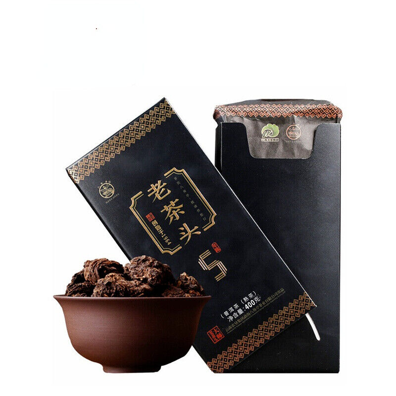 LAO CHA TOU * Ba Jiao Ting Pu-erh Pu'er Aged Puer Tea 400g Ripe Cha