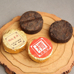 HelloYoung Shu Puerh Tea Chinese Puer Yunnan 'Jia' Word Mini Tuocha Made By Old Puer