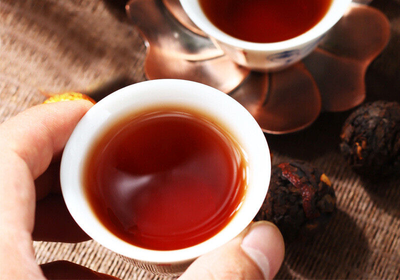 500g Yunnan Pu'er Tea Tangerine Peel Dragon Beads Xiao Tuo Old Ripe Tea Bulk