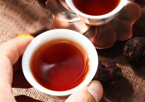 500g Yunnan Pu'er Tea Tangerine Peel Dragon Beads Xiao Tuo Old Ripe Tea Bulk