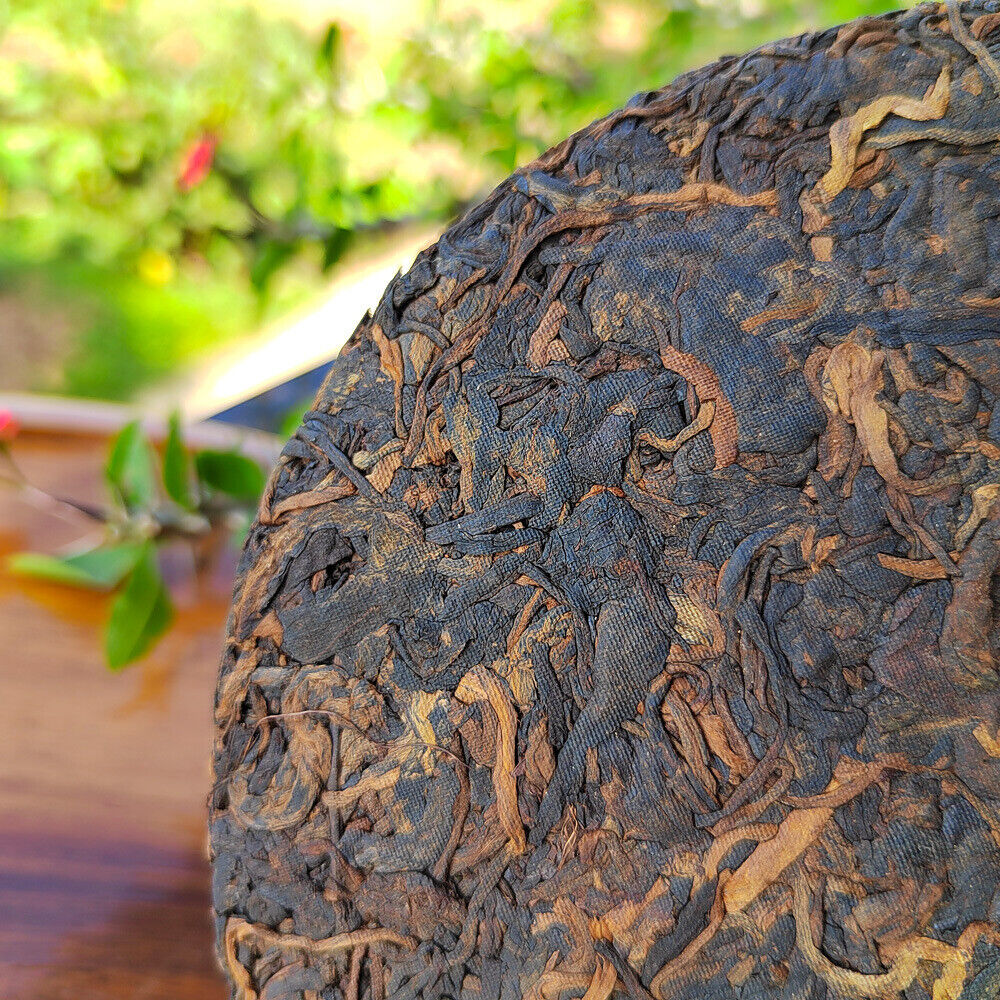 HelloYoung Puerh Ripe Tea Brown Mountain Ripe Tea Yunnan Seven Seed Cake Menghai Pu'er