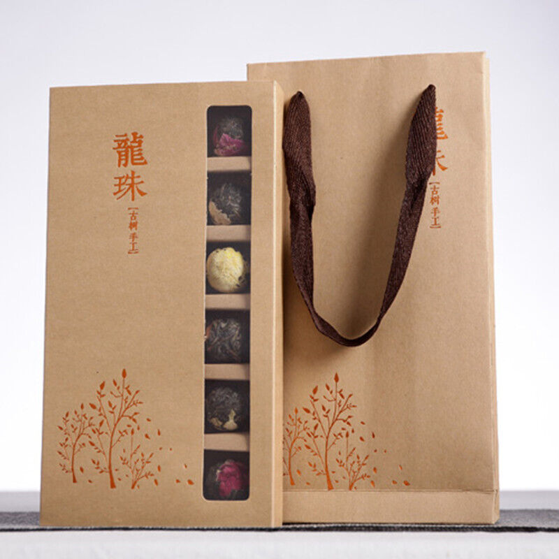 HelloYoung Yunnan Pu'er tea rose jasmine tea dragon pearl peony flower ball 6 flavors 18pcs Secondary image
