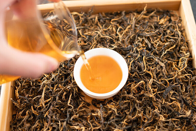 HelloYoung Yunnan black tea one bud one leaf curved strip golden silk Yunnan black tea