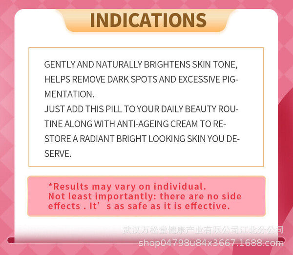 Dark Spots Skin Whitening Tablet 60 Tablets