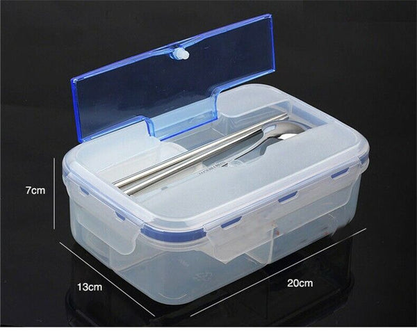 Plastic Clear Tableware Buckle LunchBox Can Microwave Oven Bento Dinnerware Nice