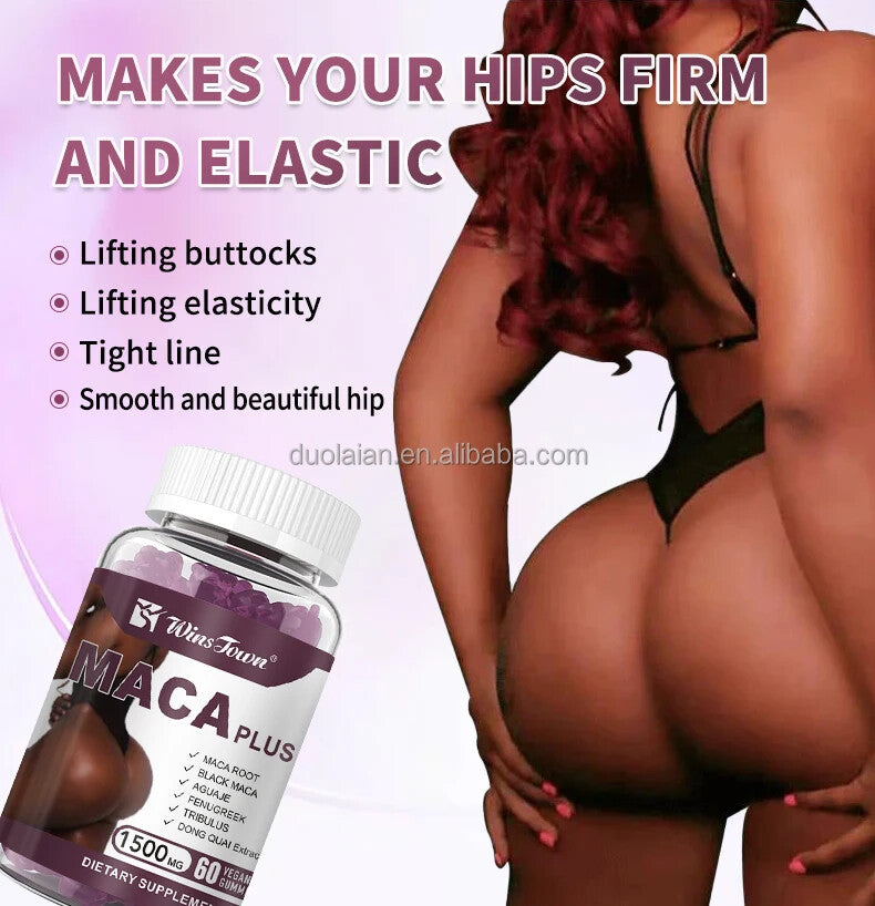 Maca Root Gummies Buttock Enhancement Big Butt and Hip Firming Maca Plus Gummies