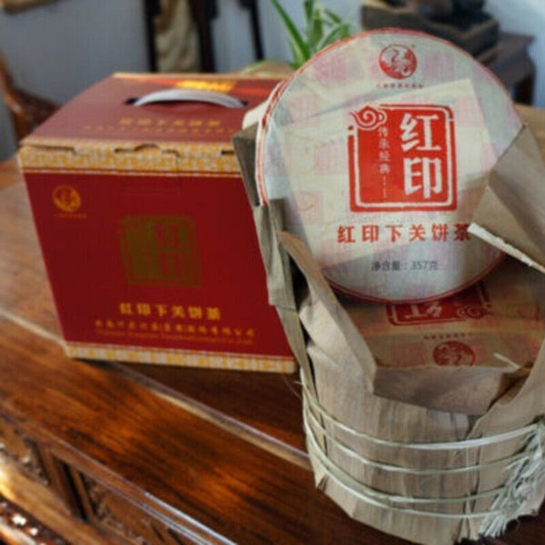 357g/12.59oz Natural Ancient  Pu Erh Cha Puer Tea Classic Red Seal Xiaguan Pu'er