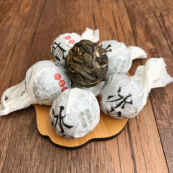 HelloYoung Dragon Pearl Tea Raw Pu-erh Tea White Moonlight White DianhuoTea From 10 pcs.