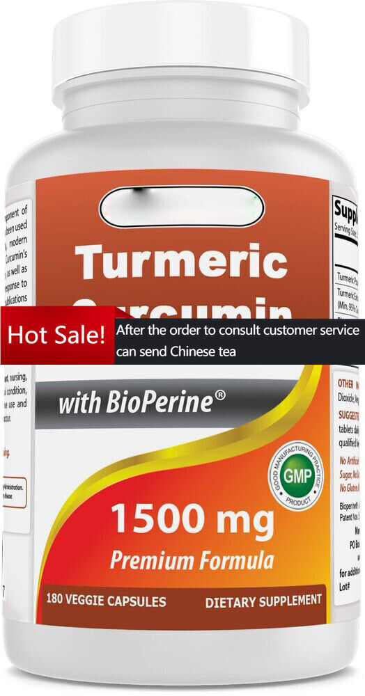 Best Naturals Turmeric Curcumin 1500 mg 180 vegetarian capsules - Main image