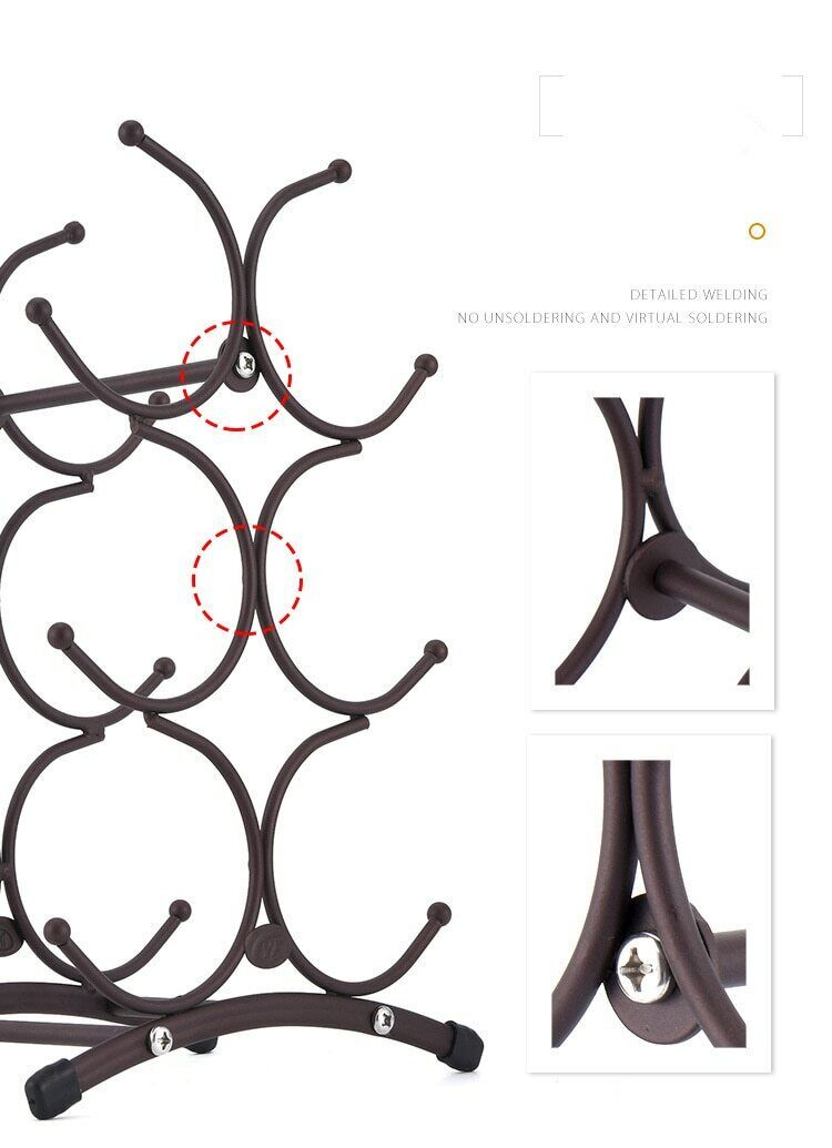 New Iron Wine Rack Home Desktop Decoration Creative European Retro Bottle Holder