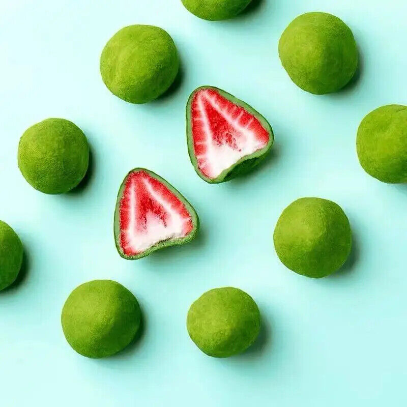 60g Gefriergetrocknete Erdbeerfüllung Matcha-Kakao-Schokokugeln