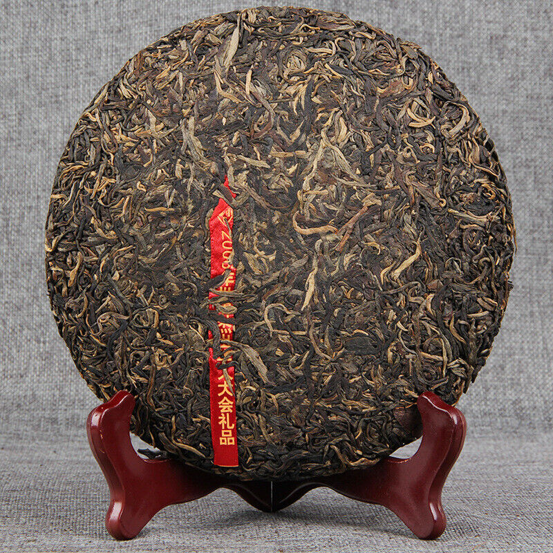 HelloYoung Pu'er Tea Cake Green Tea Big Leaf Pu-erh Tea 400g Natural Menghai Qizi Raw Secondary image