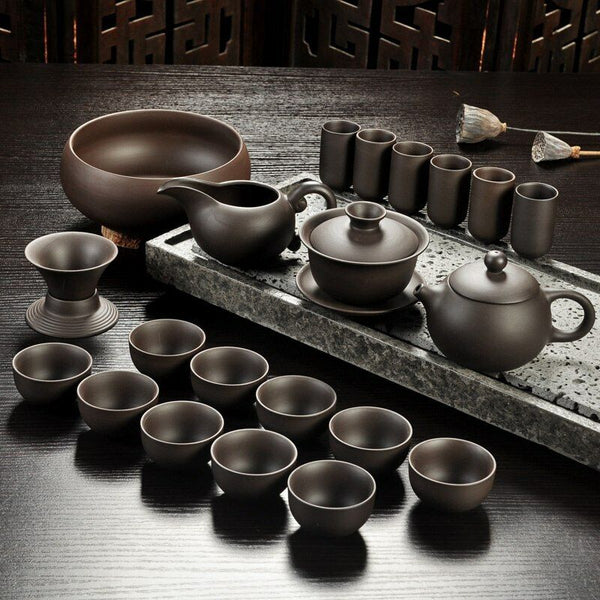 Handmade Drinkware Purple Sand Teapot Tea Set Ceramic Teapot Cup China Kung Fu