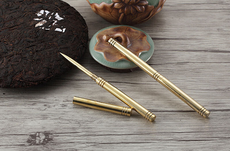 Tea Knife Pu Erh Tea Needle Puer Copper Tea Set Box Accessorie Tool Home Supply