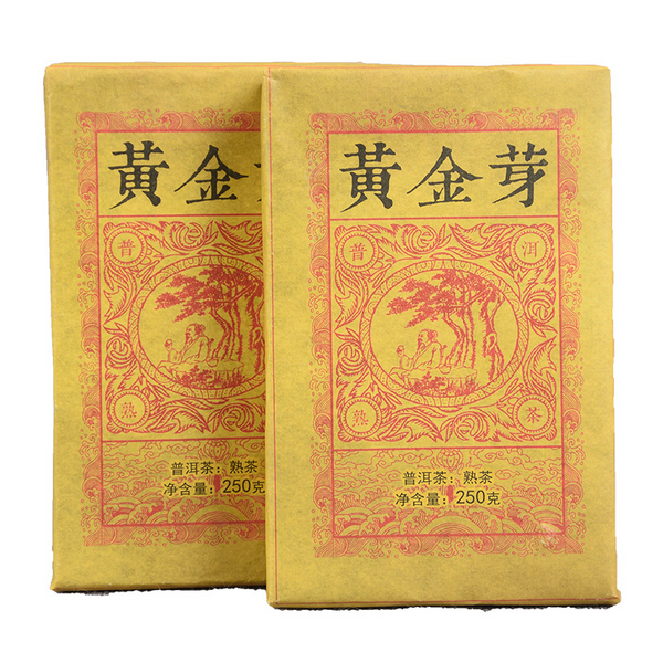 Golden Bud Ripe Brick 250g/8.8oz  Pu'er Tea Ripe Tea  Weight Loss Healthy Drink