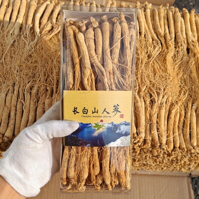 5pcs Changbai Mountain Dried Ginseng Whole Stem White Ginseng for Wine Secondary image