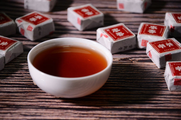 HelloYoung 500g Yunnan Jindian Jujube Small Square Brick Aged Pu-erh Ripe Tea Small Tuo Tea
