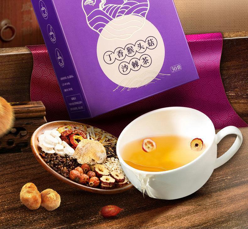 Clove monkey head mushroom spleen stomach tea sea buckthorn health tea 30bags