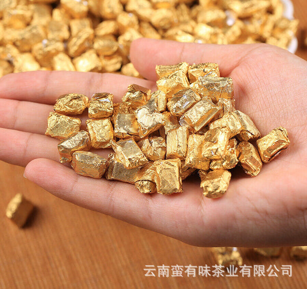 HelloYoung 500g Long Yin Puerh Tea Cream Aged Puerh Ripe Tea Instant Tea Square Tea Cream
