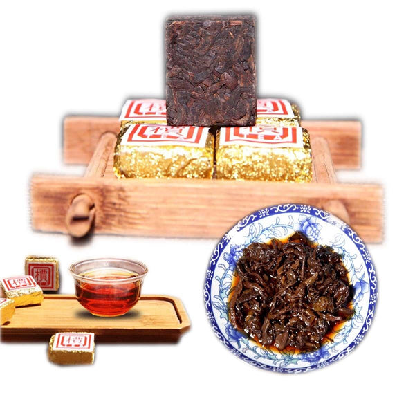 50g-500g Natural Yunnan Bulk Cooked Puerh Tea Bohai Square Mini Pu'er Brick Tea