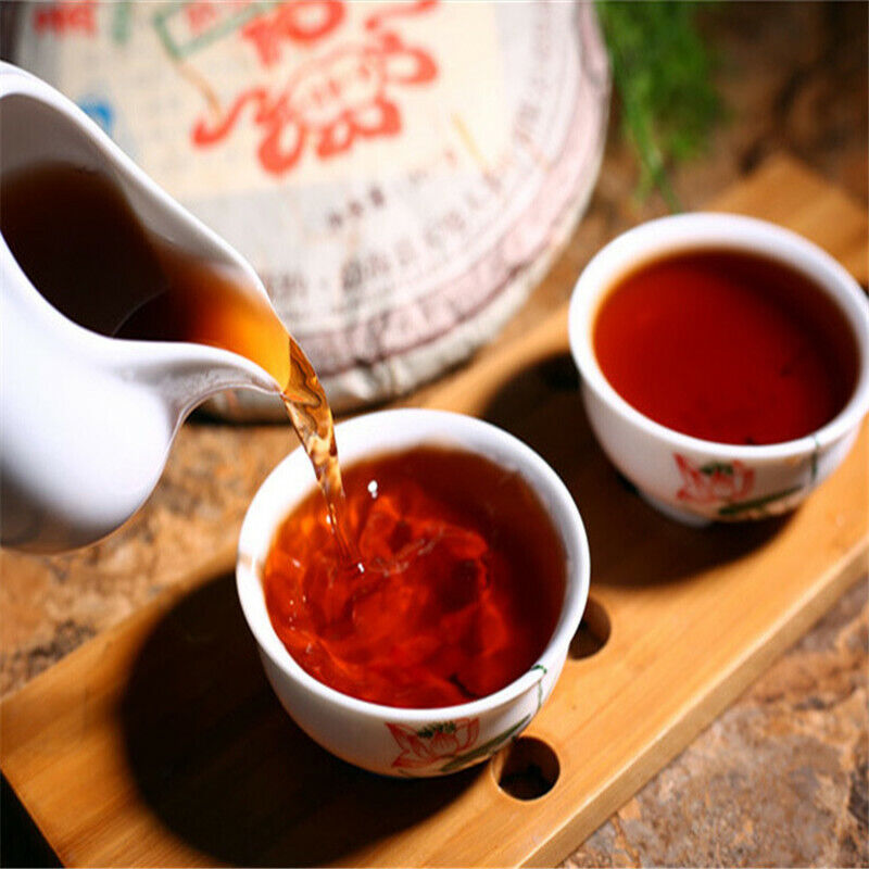 HelloYoung Gold Award Yunnan MengHai Arbor Tree Pu'er Pu-erh Tea Ripe Cake Black Tea 357g