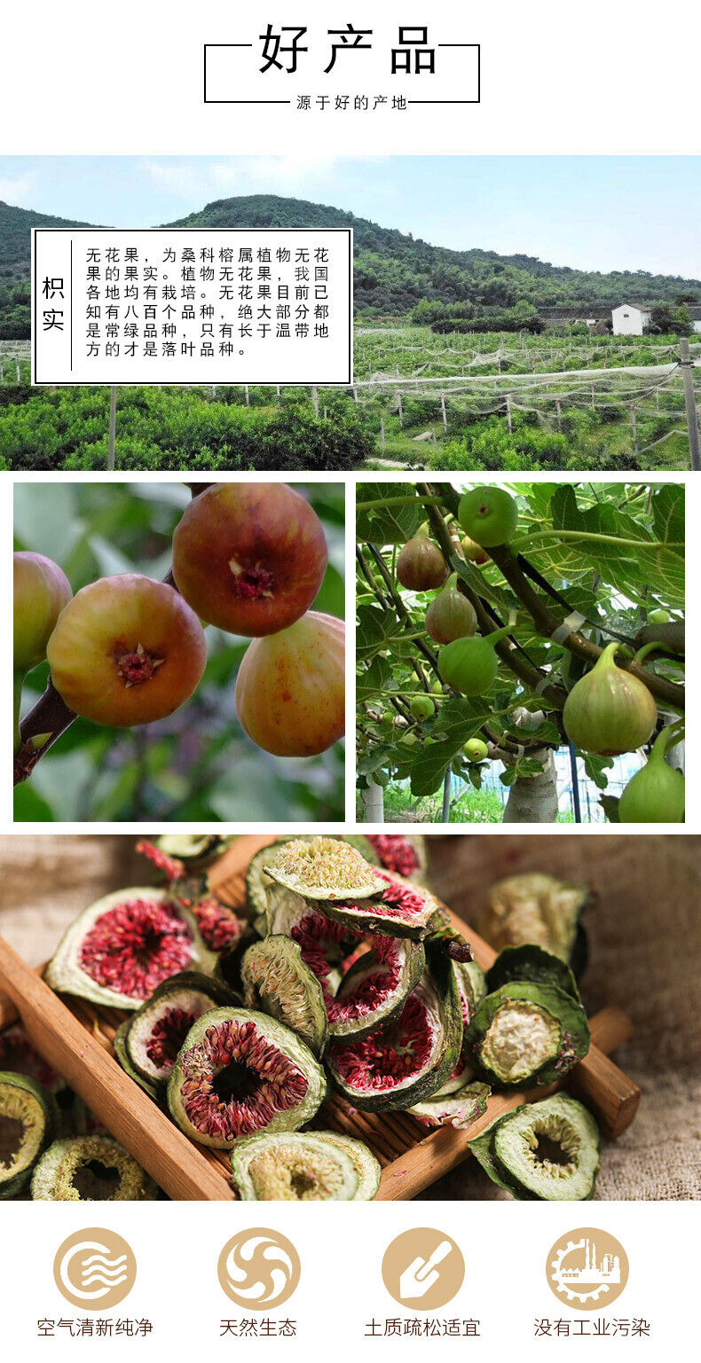 HelloYoung New Dried Figs Fig Tea Dried Figs Fig Slices Large Fruits 500g/1.1lb