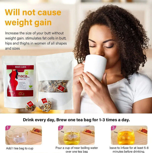 butt black maca fenugreek booty curve maca plus herbal tea