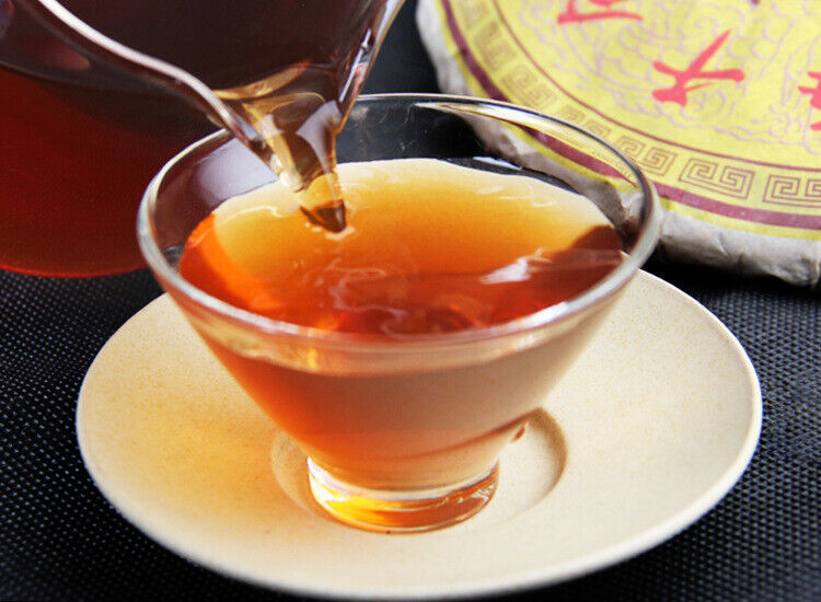 Pu'er Tea Old Pu'er Cake Five Year Menghai Dry Warehouse Qizi Cake 357g Ripe Tea