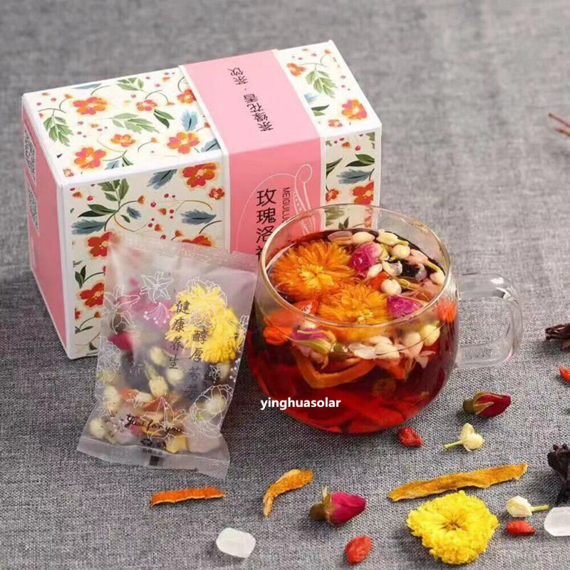 100g/box Rose Jasmine Roselle Chrysanthemum Wolfberry Flower Tea, Herbal Tea Secondary image