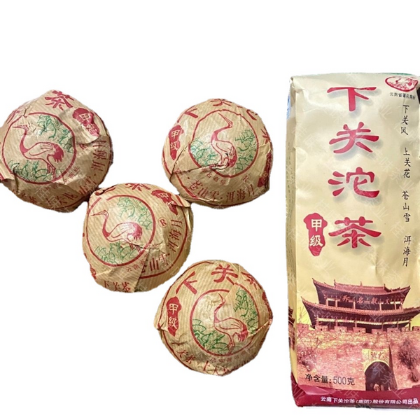 Raw Pu Erh Tea Xia Guan "Da Zhong Tuo Cha" Aged Green Pu Erh Tea 100g